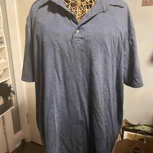 Men's Short-Sleeve Polo in Heather Navy